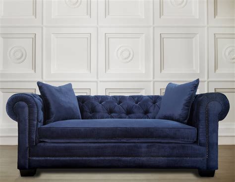 Blue Tufted Sofa