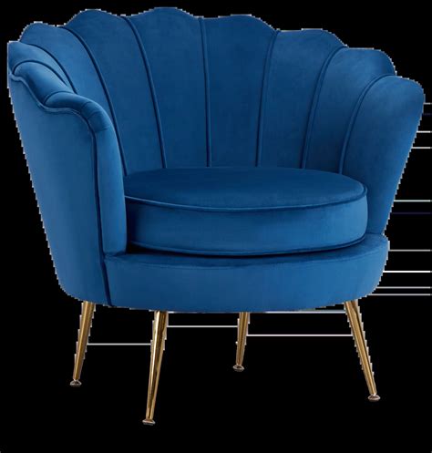 Blue Velvet Accent Chair