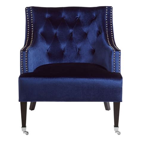 Blue Velvet Armchair