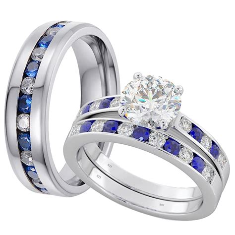 Captivate Your Special Day with Enchanting Blue Wedding Rings: Find Your Dream One Now!