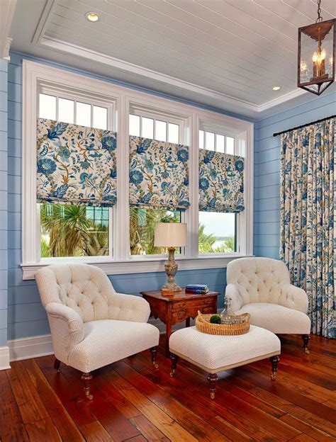 Blue Window Treatment