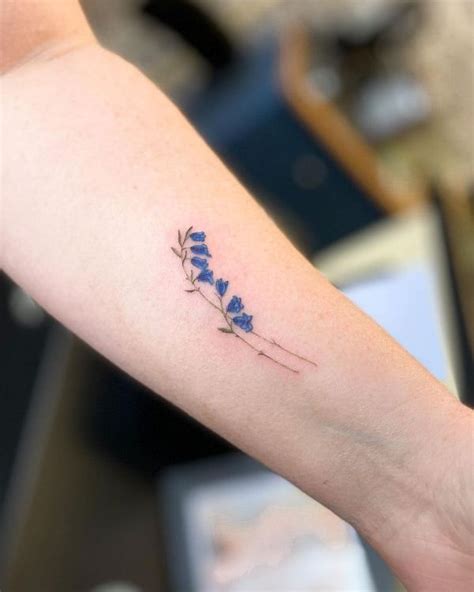 Bluebells tattoo on the right upper arm Bluebell tattoo