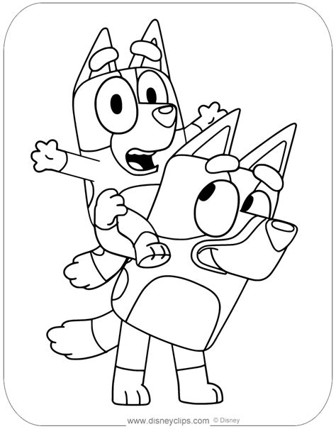 Bluey And Bingo Coloring Pages Printable