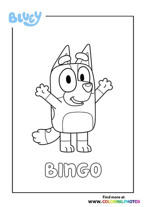 Bluey And Bingo Color Page