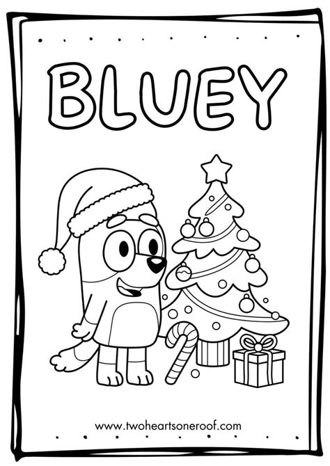 Bluey Coloring Pages Christmas