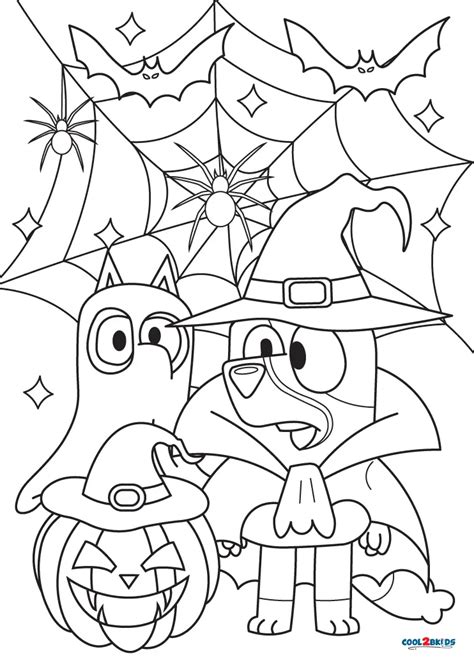 Bluey Coloring Pages Halloween
