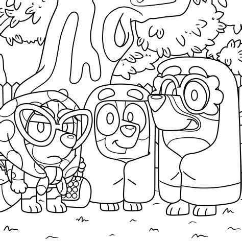 Bluey Grannies Coloring Pages