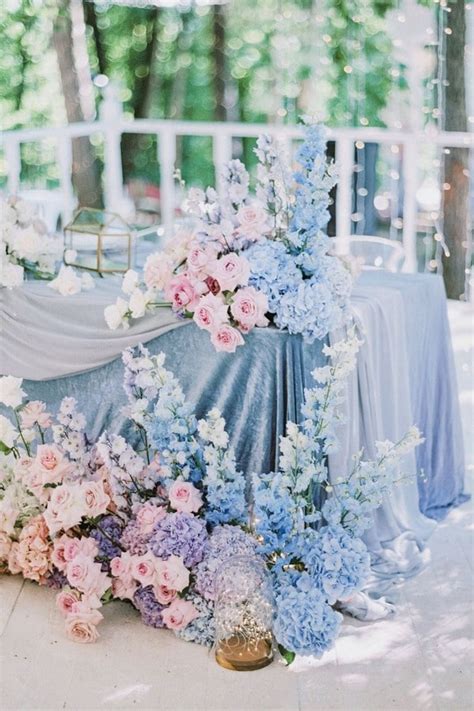 Blush Pink And Blue Wedding
