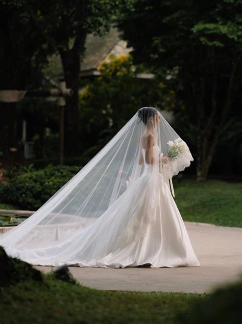 Bride with Blusher Veil