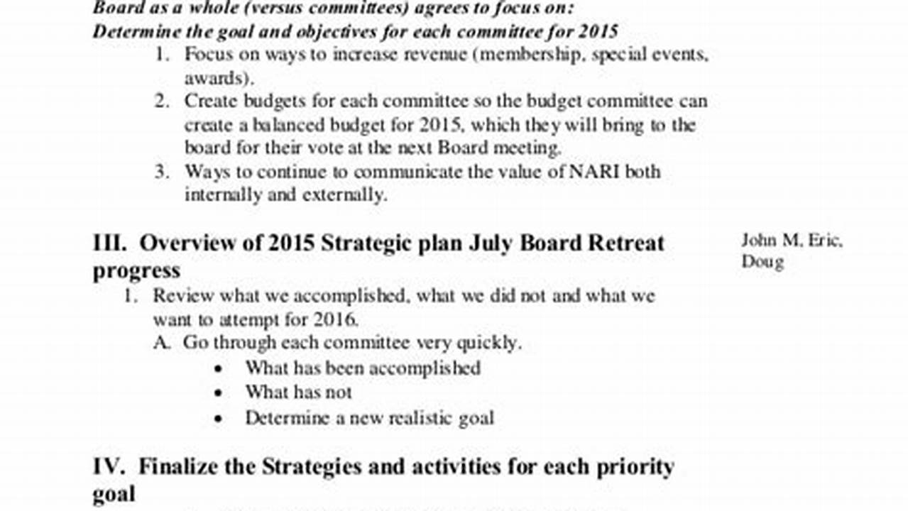 Unleash the Power of Strategic Retreats: Discover the Ultimate Board Retreat Agenda Template