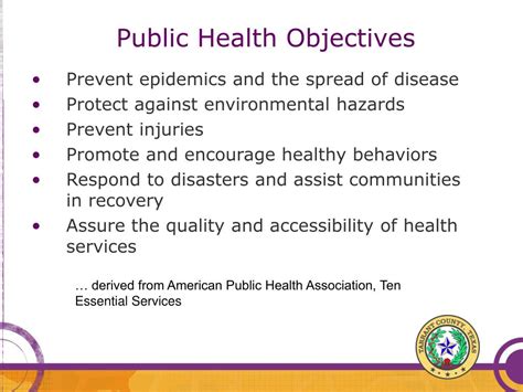 Board of Health Objectives