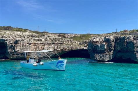 Boat Approaching Leuca Cave