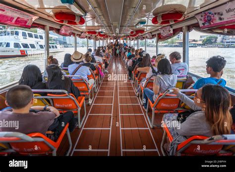Boat interior with tourists