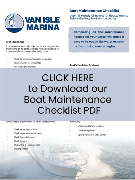 Boat maintenance checklist