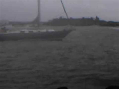 Boat secured during a noreaster
