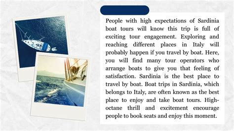 Boat trip expectations