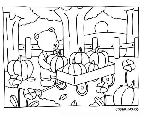 Bobbie Goods Coloring Pages Fall