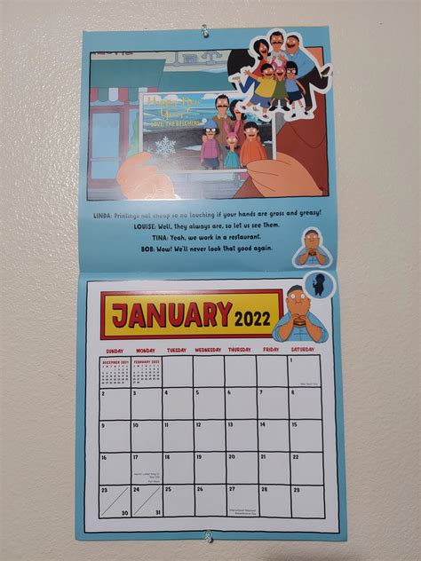 Bobs Burgers Calendar