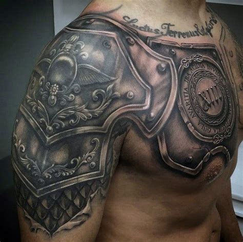 60 Fantastic Armour Tattoo On Shoulder