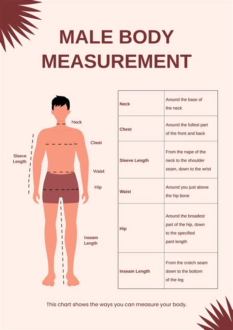 Body Measurement Chart Men