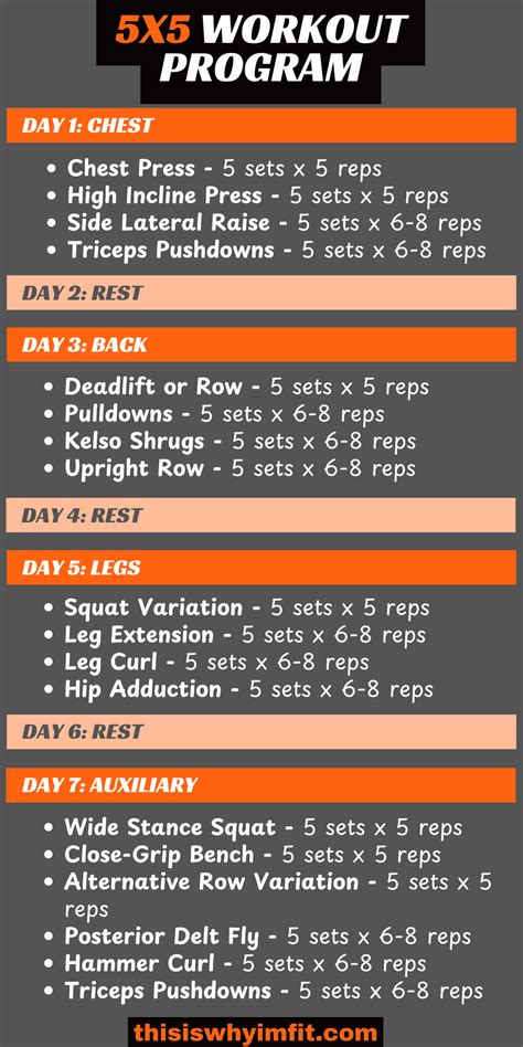 Bodybuilding Program 5x5