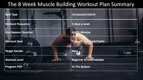 Bodybuilding Program 8 Weeks