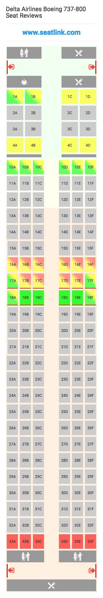Boeing 737-800 Seating Chart Delta