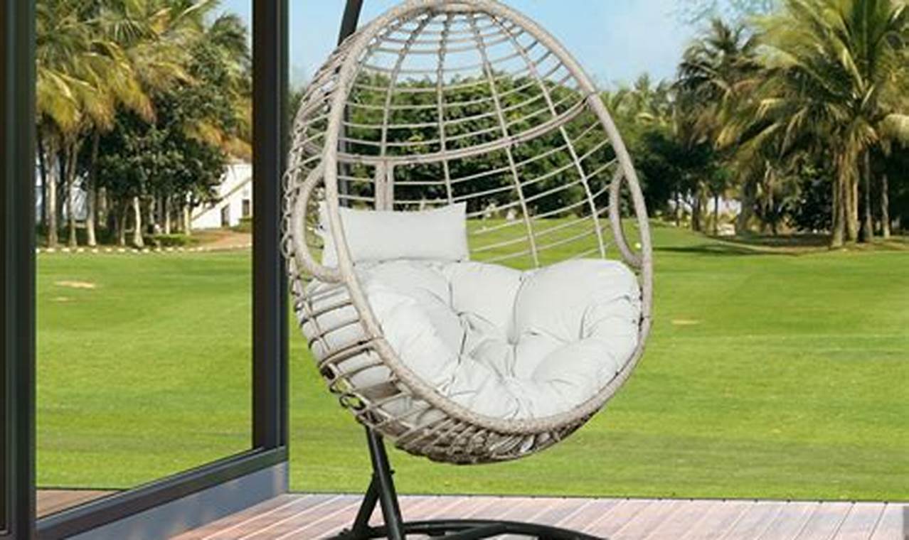 Boho rattan hanging chairs for trendy indoor-outdoor living