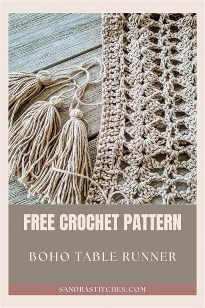 Boho Crochet Table Runner Pattern