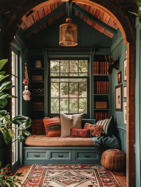 Boho Mid Century Modern Reading Nook