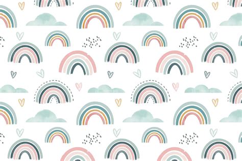 Boho Rainbow Background