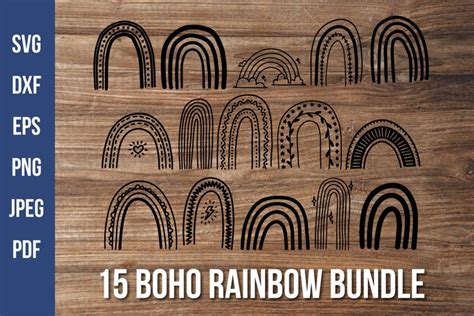 Download Boho Rainbow Bundle Commercial Use DXF Files