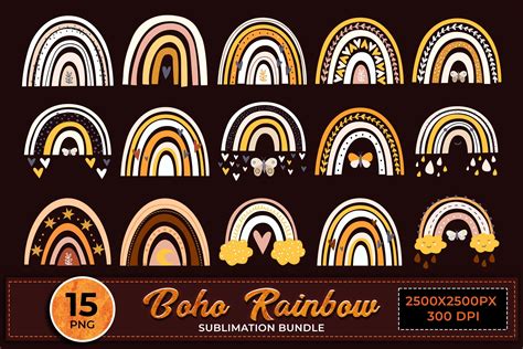 Download Boho Rainbow Bundle Commercial Use For Crafts