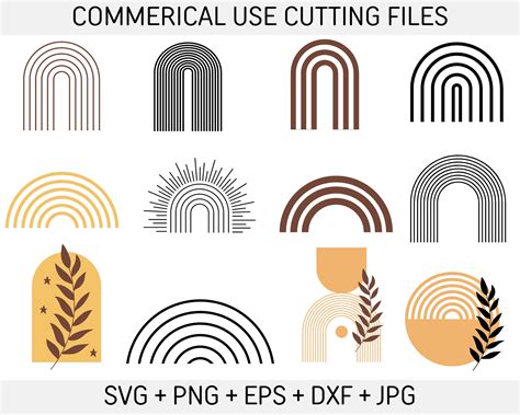 Download Boho Rainbow Bundle Cricut SVG DXF Files