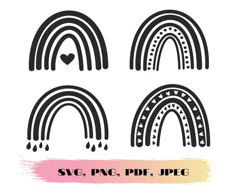 Download Boho Rainbow Bundle Silhouette