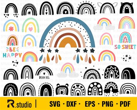 Download Boho Rainbow Pack - Baby Rainbow Files DXF Files