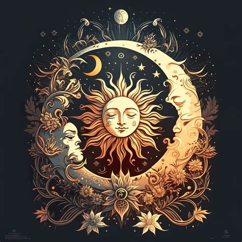 Download Boho Style, Sun Moon Star For Crafts