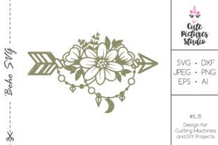 Download Boho Style Arrow with Flowers For Crafts
