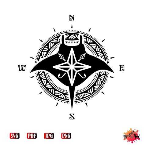 Download Boho Tribal Compass Cut Files