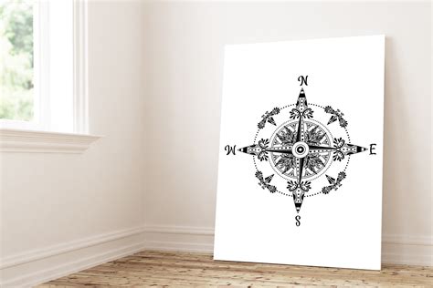 Download Boho Tribal Compass Printable