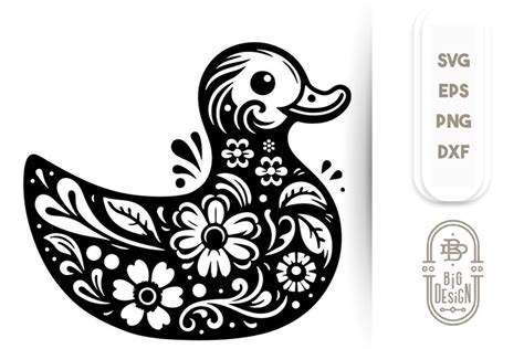 Download Boho Watercolor Duck SVG File - SVG Design Cricut SVG Free PSD Mockups