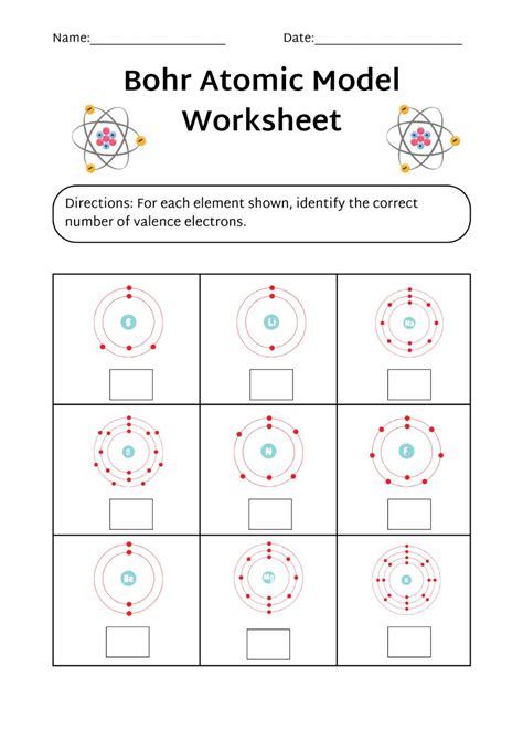 Bohr Atomic Model Worksheet | Free Worksheets Samples