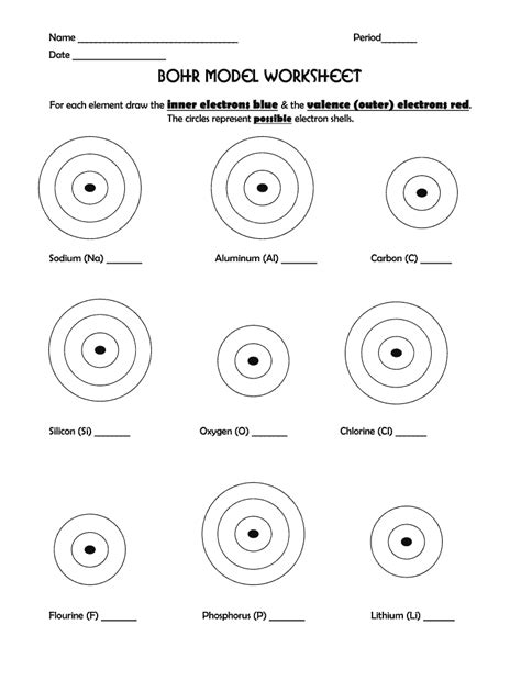 Bohr Model Practice Answer Key Worksheets - Worksheets Core