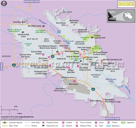 Map of Boise, Idaho GIS Geography