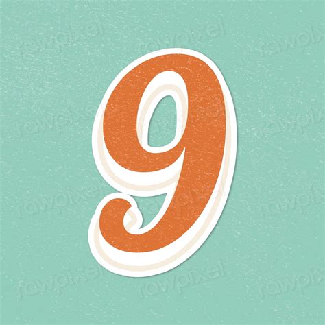 Bold Number 9 Font Styles