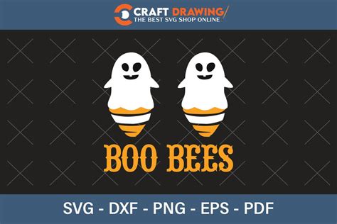 Download Boo Bees - Halloween - Ghost Cut Files