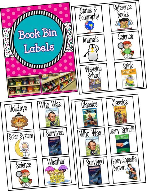 Book Bin Labels Free Printable