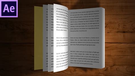 Book Page Turn After Effects Template