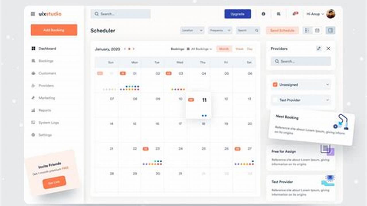 Booking Calendar Design