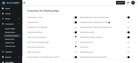 Booking Customization